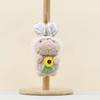 Flower Bunny Holding Plush Doll Keychain Cartoon Plush Toy Decoration Bag