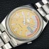 GENUINE VINTAGE SEIKO 5 AUTOMATIC 7009A JAPAN MENS YELLOW DIAL WATCH A708799-1