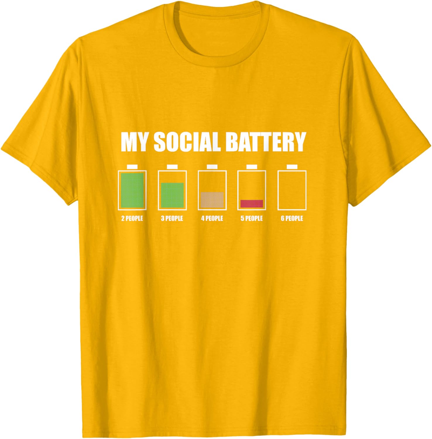 

My Social Battery Funny Introvert Graphic TShirt Men Casual Cotton Crew Neck Short Sleeve Tee S