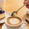 11CM Retro Metal Coffee Spoon Dragonfly Flower Bird Shape Ice Cream Cake Dessert Milk Mixing Spoon Teaspoon Kitchen Tableware