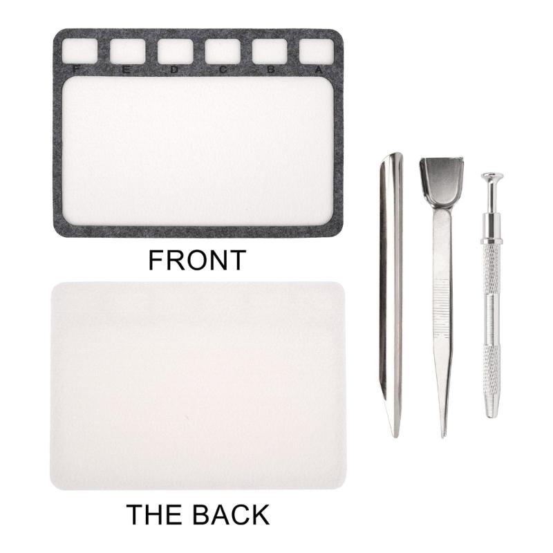 3/4Piece Jewelry Crafting Tools Kit With Felt Bead Mat 6 Compartments Metal Scoops Bead Craft Mat For Bead Organizing