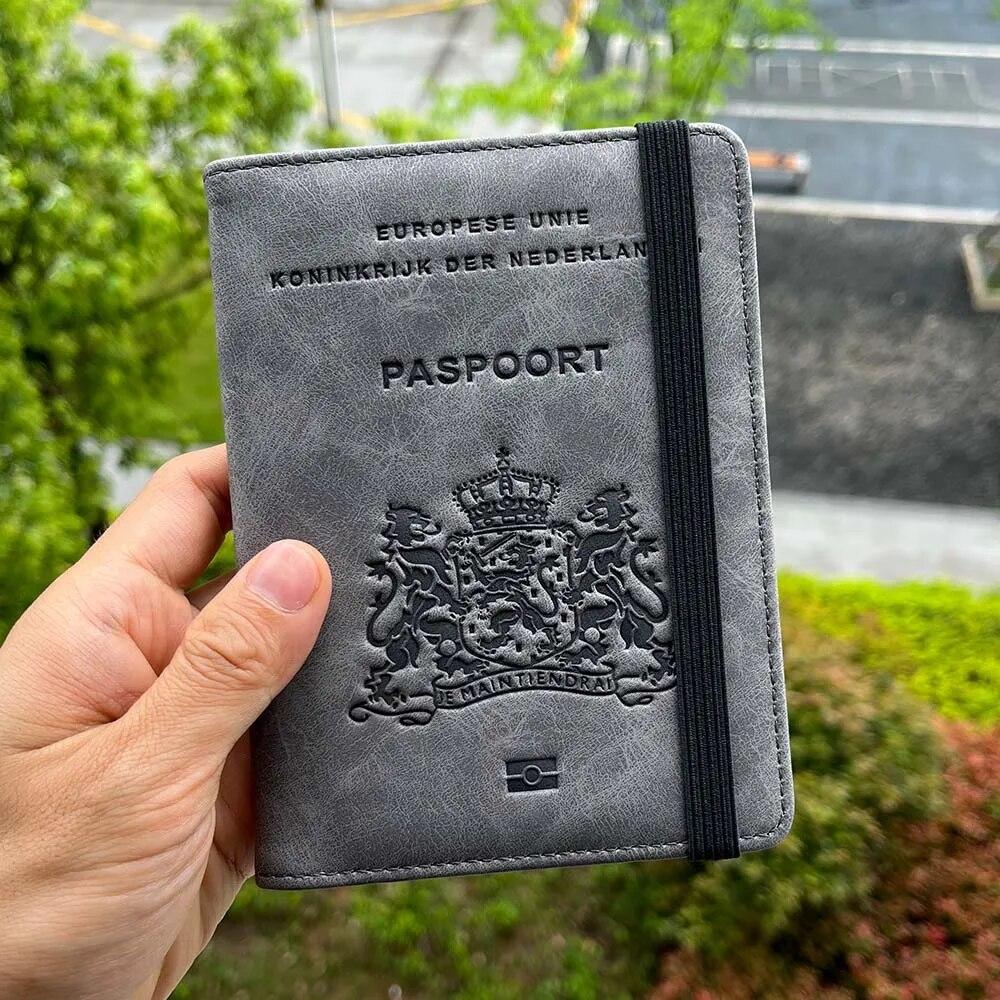 Дорожные аксессуары, Нидерланды, обложка для паспорта, Нидерланды, ID, банковская карта, искусственная кожа, голландская обложка для паспорта серый