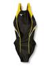 Stream Ace Swimsuit for Fitness and Gym Challenge Medium Size 94 X Size 130 Girls, Use, Swimmer, Cut, N2MA0420, (Black Yellow),