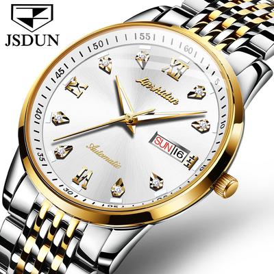 JIN SHI DUN Nieuw automatisch mechanisch horloge Diamond herenhorloge Herenhorloge