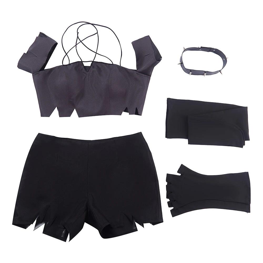 Höllischer Cos Boss Cosplay Kostüm Für Loona Loony Toony Frauen Halsweste Shorts Anzug Schwarzer Uniformanzug Halloween Party Outfits