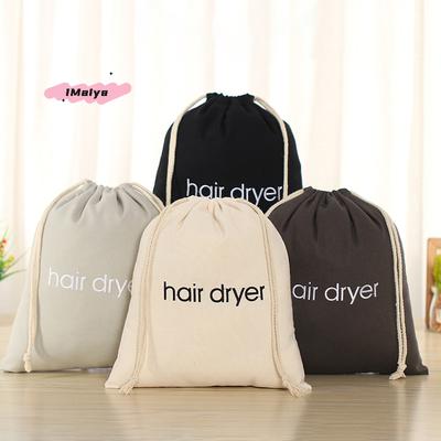 M-Travel Hair Dryer Cloth Bag Hair Diffuser Hairdryer Bag Drawstring Closure Cover Canvas Storage Belt Mouth Drawstring Dust Bag
