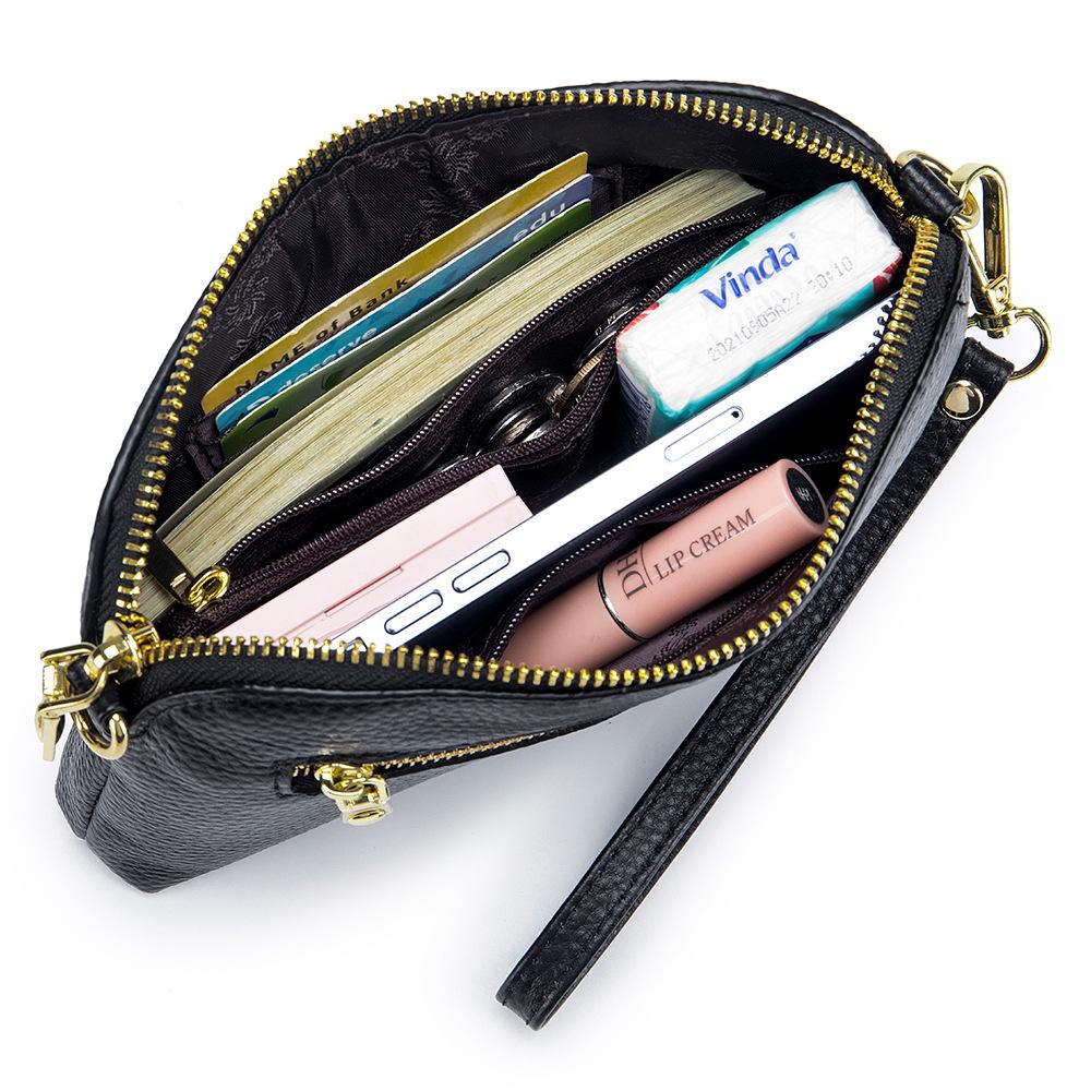 Geantă de mamă plisată texturată, piele moale, geantă de umăr/messenger de valoare ridicată, piele de vacă prim strat, geantă plic versatilă pentru femei