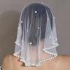 Wedding Pray Scarf Mantilla Veil Delicate Jeweled Pearls for Ladies Mother Wedding Party Headwear Mantilla