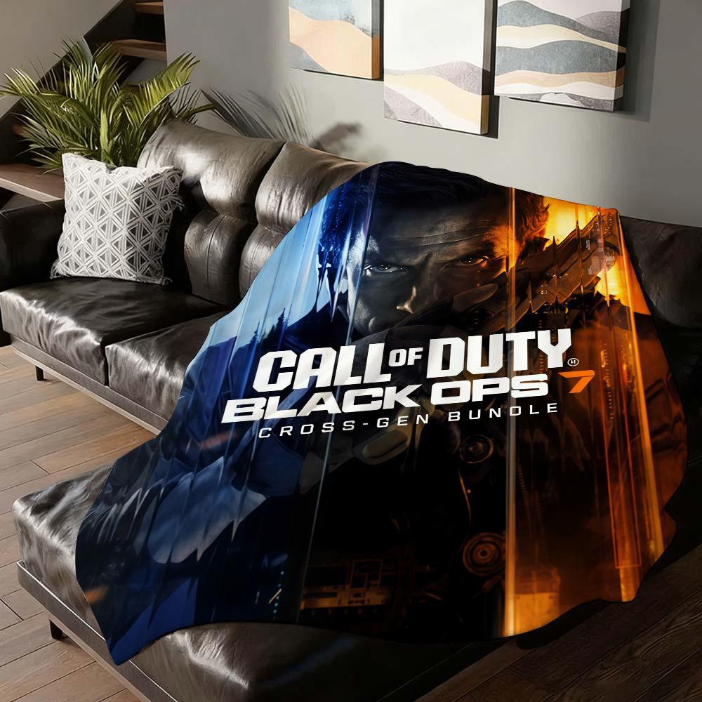 Game C-Call O-Of D-Duty B-Black O-Ops 7 Blanket For Sofa Office Bed Plane Travel Sleep Read Relax Camping Soft And Warm