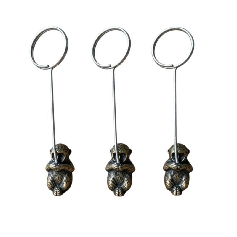 Delicate Miniature Metal Bookmarks Clip Feature Chinese Astrological Animals Suitable For Office And Dining Table Use