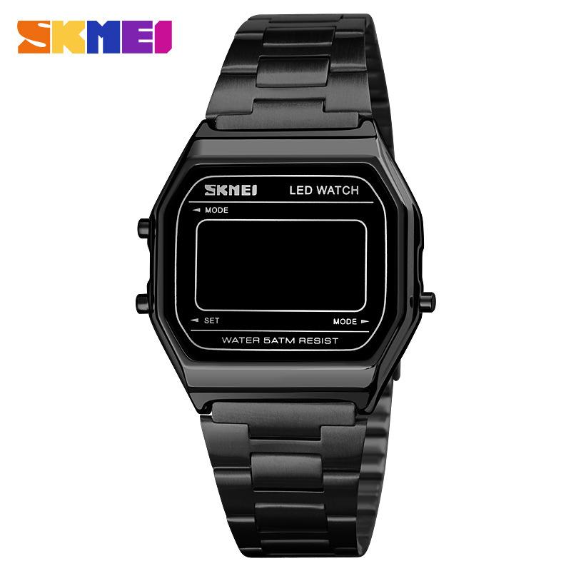 Mode Damen Studenten Uhr Elektronische Uhr Leuchtend Trend Paar Quadratisch Kleine Goldene Uhr Herren