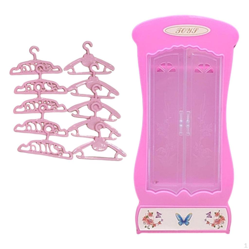 Mini Wardrobe Doll Clothes Holder DIY Versatile Creative Miniature House Furniture for Childrens Day