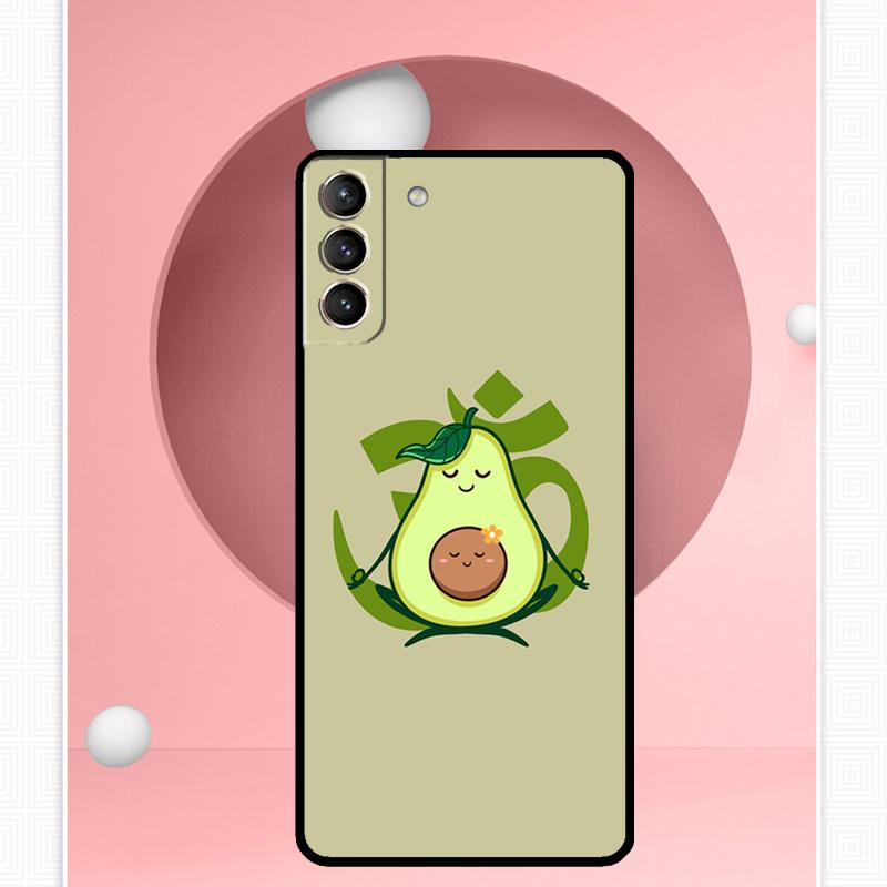 Avocado Yoga Lustiges Muster Hülle Für Samsung Galaxy S25 Ultra S21 S22 S23 S24 Ultra S9 S10 S20 Plus S25 FE Abdeckung Funda