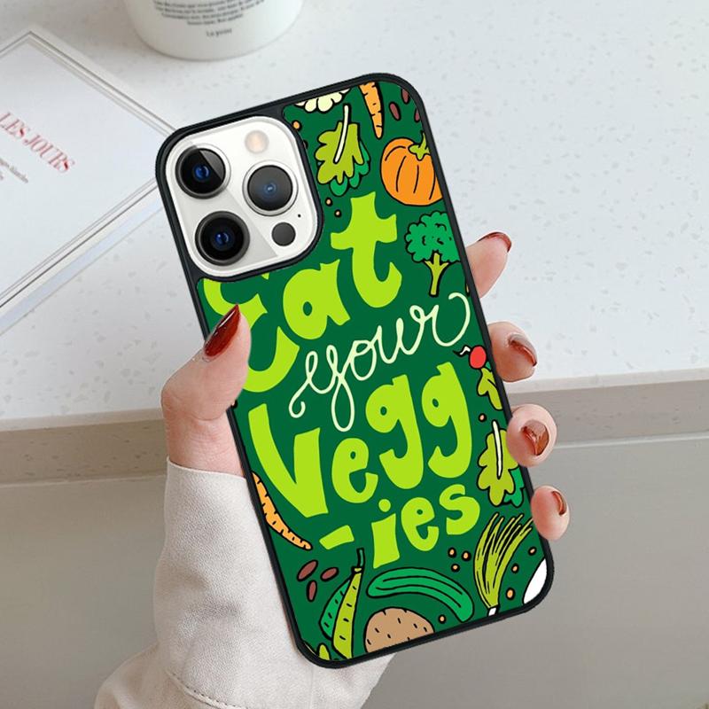 Vegan Vegetables Veggies Phone Case For iPhone 17 Air 11 12 13 14 15 16 Pro Max Cover For iPhone 17 Air Max Plus Coque Shell