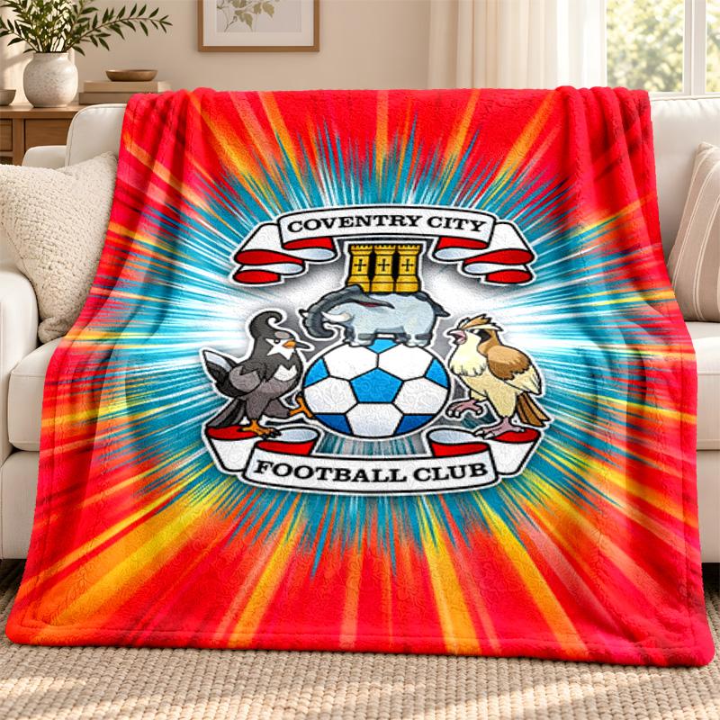 Coventry City F.C. manta Manta de Franela Suave Acogedora Felpa para Sofá Cama Ligera Decoración del Hogar Camping al Aire Libre
