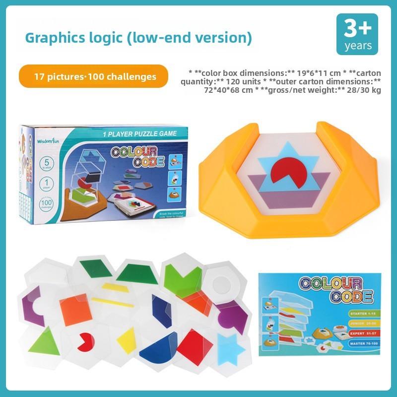 Plastic Color Decoding Puzzle With Logic Challenges For Brain Development And Kids Learning