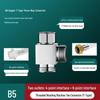 Washing Machine Water Inlet Splitter: Two-Way Copper Connector with Automatic Shut-Off Valve