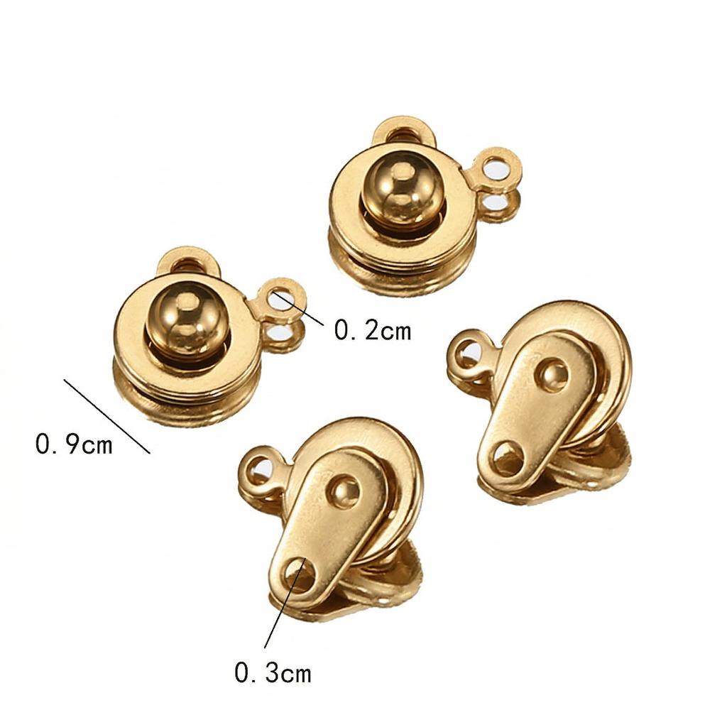 5/10 Stück Edelstahl-Druckknopfverschlüsse für Schmuckherstellung, ideal für DIY-Armbänder und Halsketten.