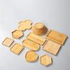 Bamboo Tray Saucer Tray Cup Pad Coaster Plate For Kitchen Bar Decorative Plate Creative Coaster Coffee Cup Mat For Kids