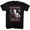 Halloween Slashing Through the Snow Men's T-Shirt Ugly Xmas Sweater Unisex T-Shirt