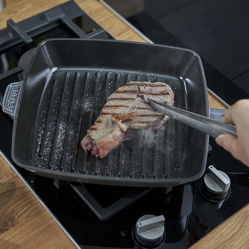STAUB 405011080 Amerikanischer Quadratgrill Durchmesser 26cm Pfanne, Graphit,