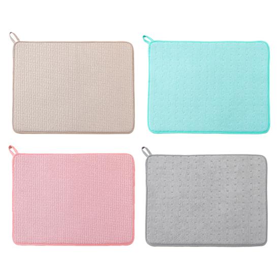 Microfiber Dish Drying Mat Absorbent Pad Large Size Kitchen Counter Mat Dish