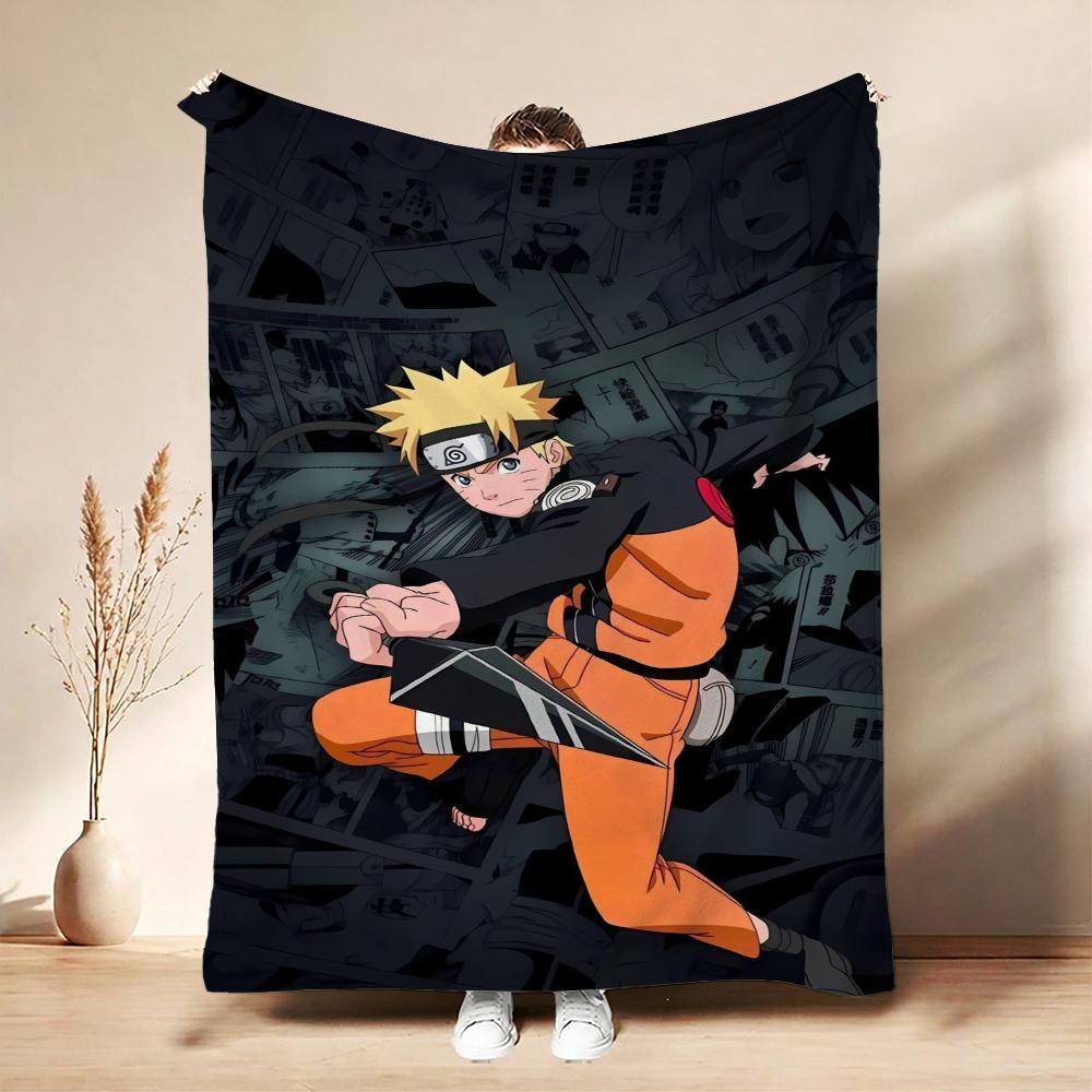 Naruto Pose Anime Printed Blanket Ultra Soft Throw Blanket For Office Sofa Home Decor Halloween Gift