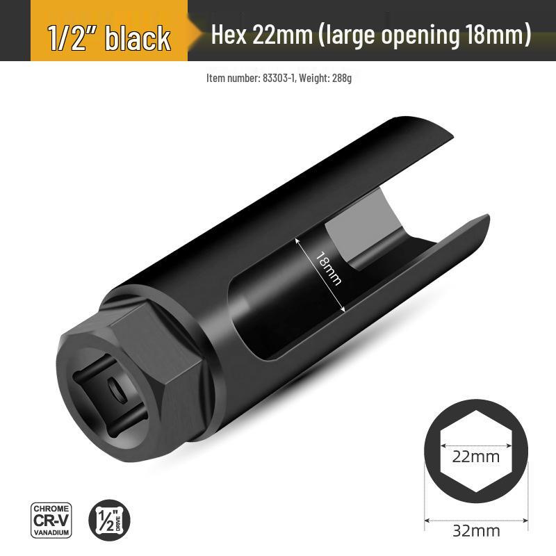 

Oxygen Sensor Removal Tool: 22mm Open-End Socket for Auto Repair & Maintenance