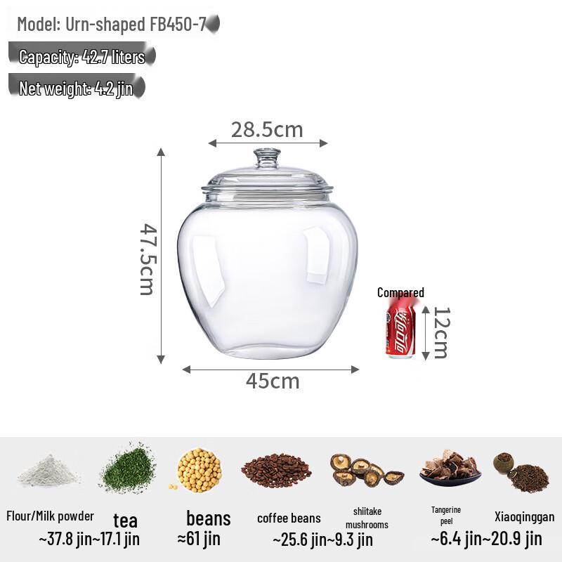 Shougu Transparent PC Sealed Storage Jar