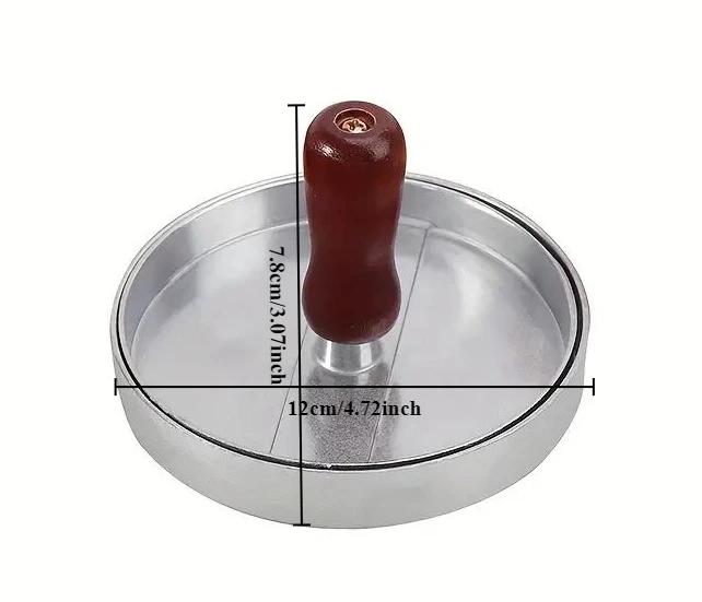 

Многофункциональный пресс для котлет Ручная форма для гамбургеров Пресс для гамбургеров Круглая антипригарная сковорода Пресс для котлет серый