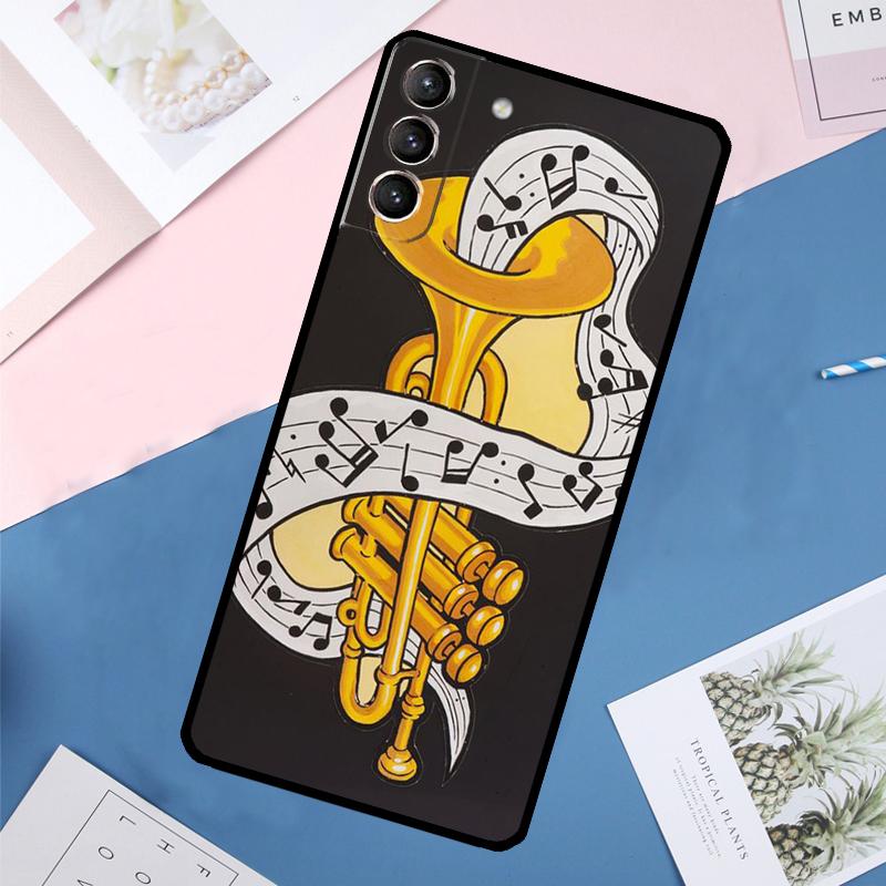 Violin Piano Case For Samsung Galaxy S25 Ultra S24 S23 S22 S21 Ultra S9 S10 Plus S23 FE S25 FE Back Cover