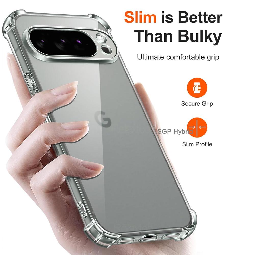 Shockproof Armor Case For Google Pixel 10 Pro XL Pixel10 Pixel10Pro Pixel10ProXL 5G Clear Silicone Phone Cover Transparent Funda