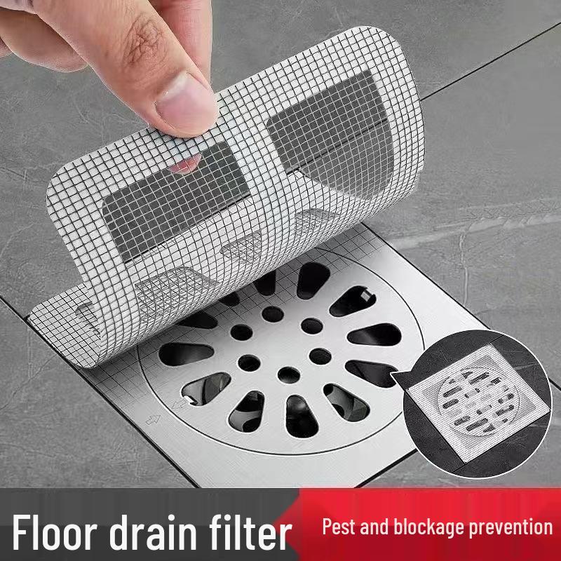 Disposable Anti-Clog Floor Drain Sticker: Shower, Kitchen & Bathroom Hair Filter & Insect-Proof Mesh