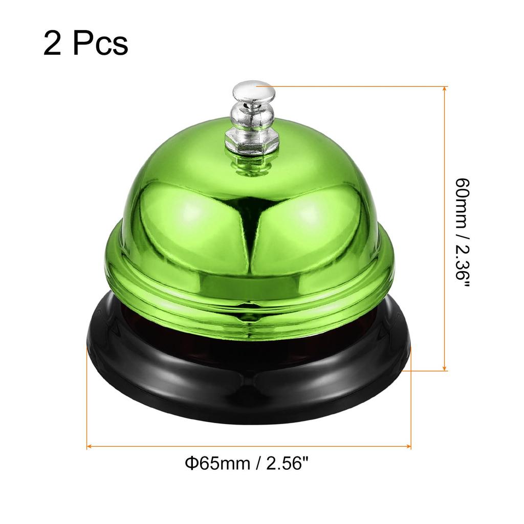 uxcell Restaurant Desk Bell, 65mm (2.56"), Dinner Bell, Service Bell, Green