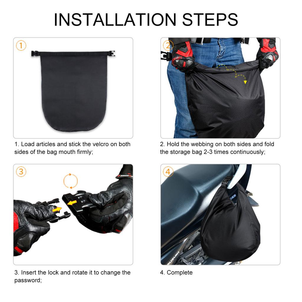 Motorcycle Backpack Helmet Lock Riding Helmet Bag Outdoor Fitness Basketball Sneakers Bag Portable Nylon Backpack Motorcycle Bag