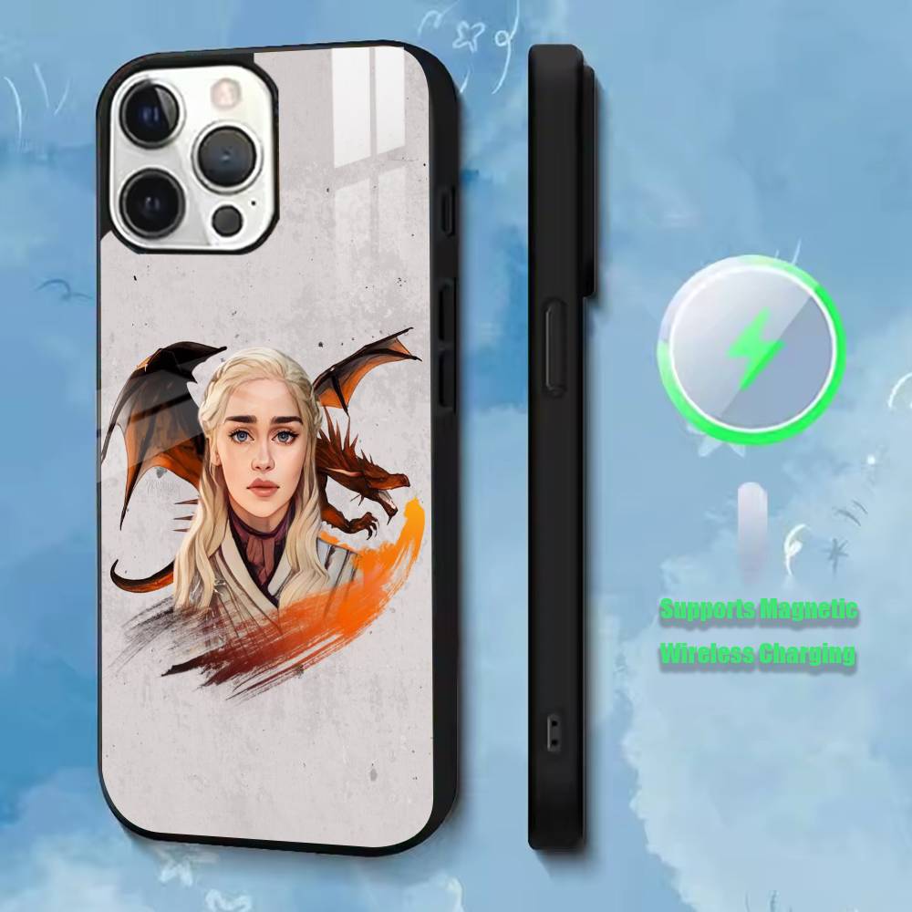 Game of Dragon Mother Thrones Phone Case For iPhone17,16,15,14,13,12,11 Plus,Pro Compatible with magnetic wireless charging iPhone12