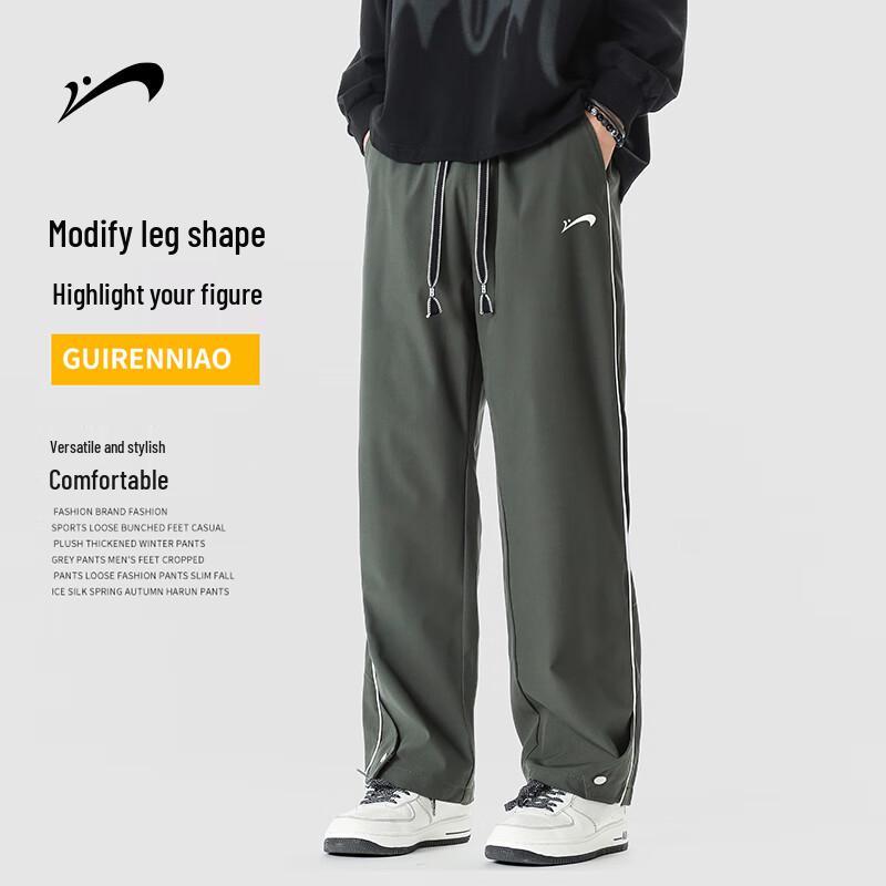 Guirenniao Men's Loose Straight Casual Pants