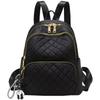 Everyday Elegant Quilted Backpack Trendy Compact Ladies Daypack, Classic Black Design for All Daily Casual Occasions