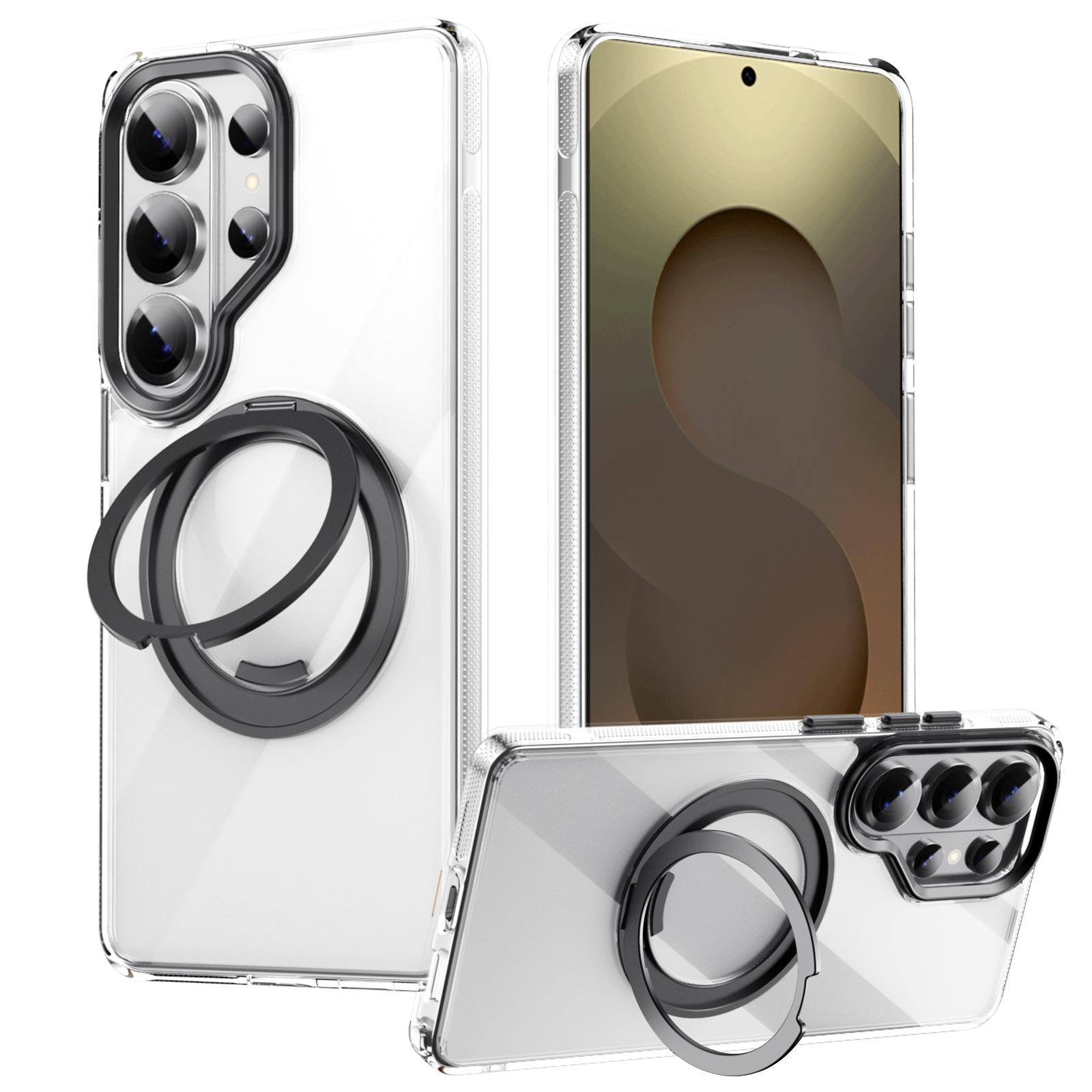 

Transparent Magnetic Case for Samsung Galaxy S25 S26 Ultra Plus S26Ultra 360° Rotating Ring Holder Kickstand Back Cover LMD006 Galaxy S26 Ultra