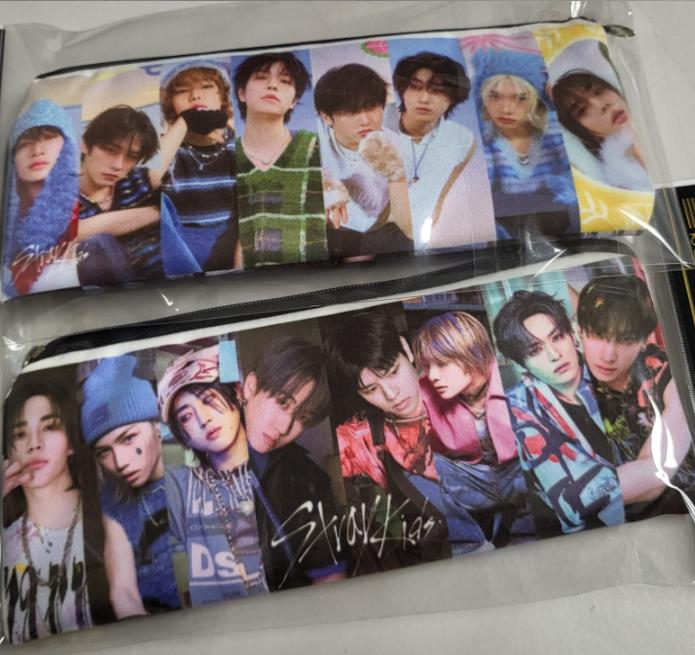 Stray Kids Pencil Case Fabric Pen Pouch (Random Image, Double-sided Design)