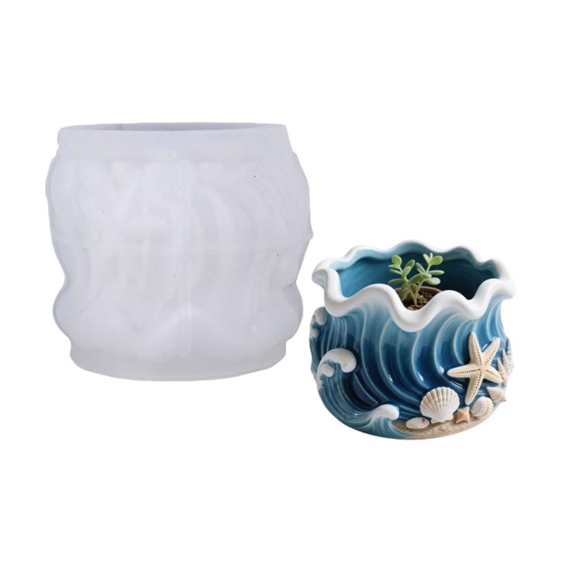 Flexible Tint Curved Silicone Mold for Resin Jewelry Making Crafting Nonstick Perfect for Greenery and Decorative Holder