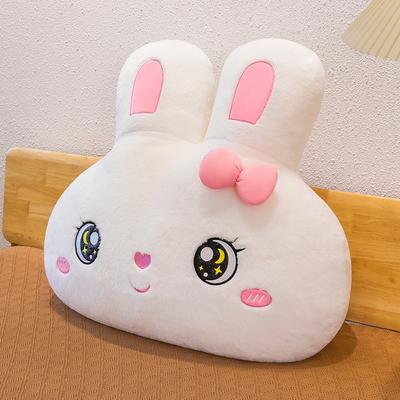 Sweet Big White Rabbit Plush Toy Bedside Home Cushion Office Waist and Cute Pet Home Decoration Gift