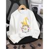 European Sizes Kids' Round-neck Hoodie - Gnome Daisy Bee Hat Garden Spring , Sportswear And Casual Wear, Soft And Comfortable