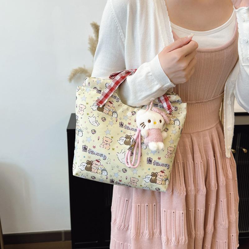 New Beautiful Lightweight Handbag Cute Floral Handbag Niche Printed Versatile Commuter Lightweight Women's Bag