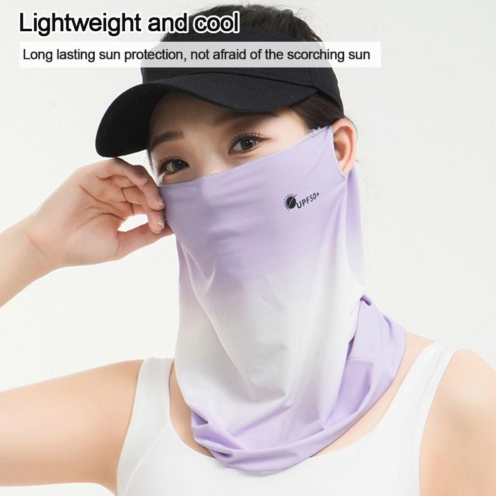 Breathable Sunscreen Face Veil UV Protection Face Cover Durable Ice Silk Face Mask