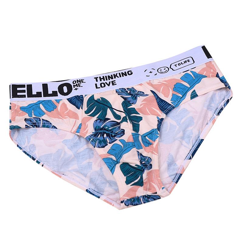 Printed Men's Underwear Loose Men's Triangle Pants Breathable Cotton Men's Large Triangle Pants