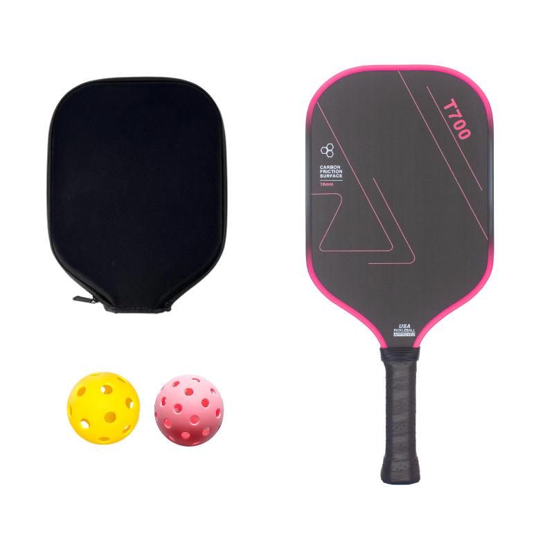 Matte Carbon Fiber Pickleball Racket Set T700 Cloth Texture 16mm Thickness Complete Pickleball Paddle Board Dedicated Paddle