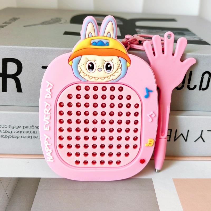 Unzip Magnetic Steel Ball Drawing Board Keychain Cute Schoolbag Pendant Car Key Chain Gift Magnetic Drawing Board