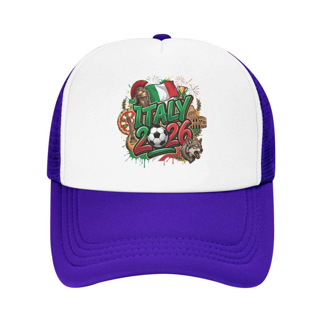 Italy Football Match Mesh Baseball Caps Unisex Women Outdoor Trucker Hat Hats Adjustable Summer Trucker Caps