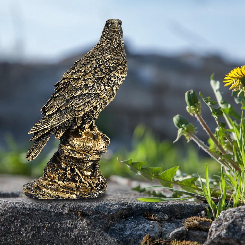 

Simulation Eagle Decor Artificial Resin Animal Model Home Garden Decoration Ornament Gift